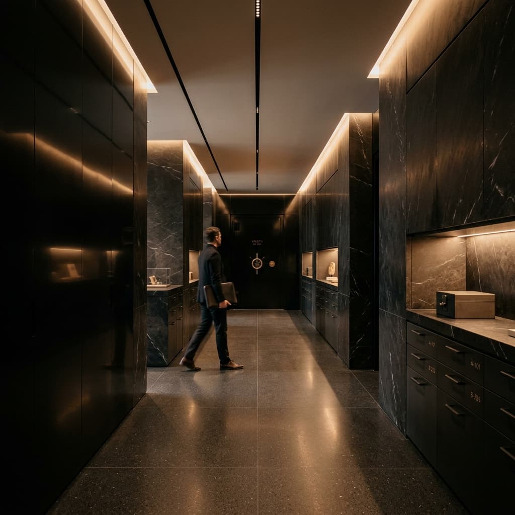 Minimalist architectural vault